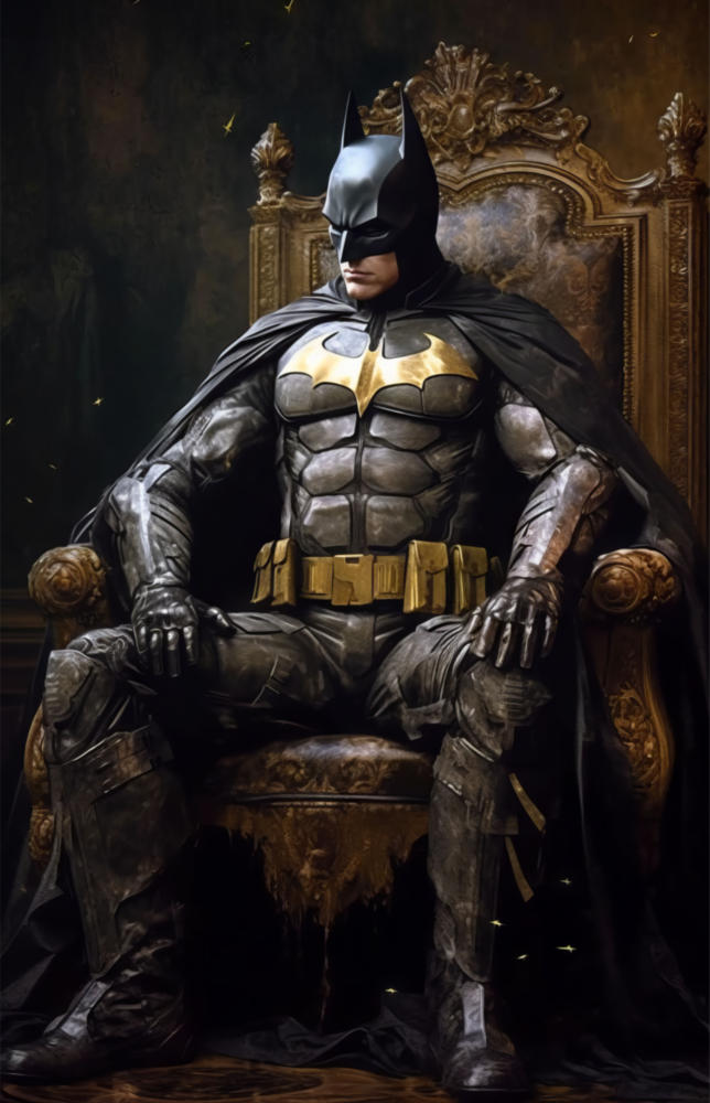 Batman dans le trône || Collection du designer Impression Sur Verre