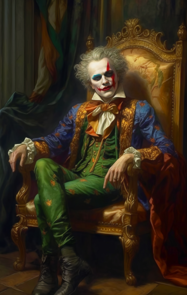 Clown et le trône || Collection du designer Impression Sur Verre