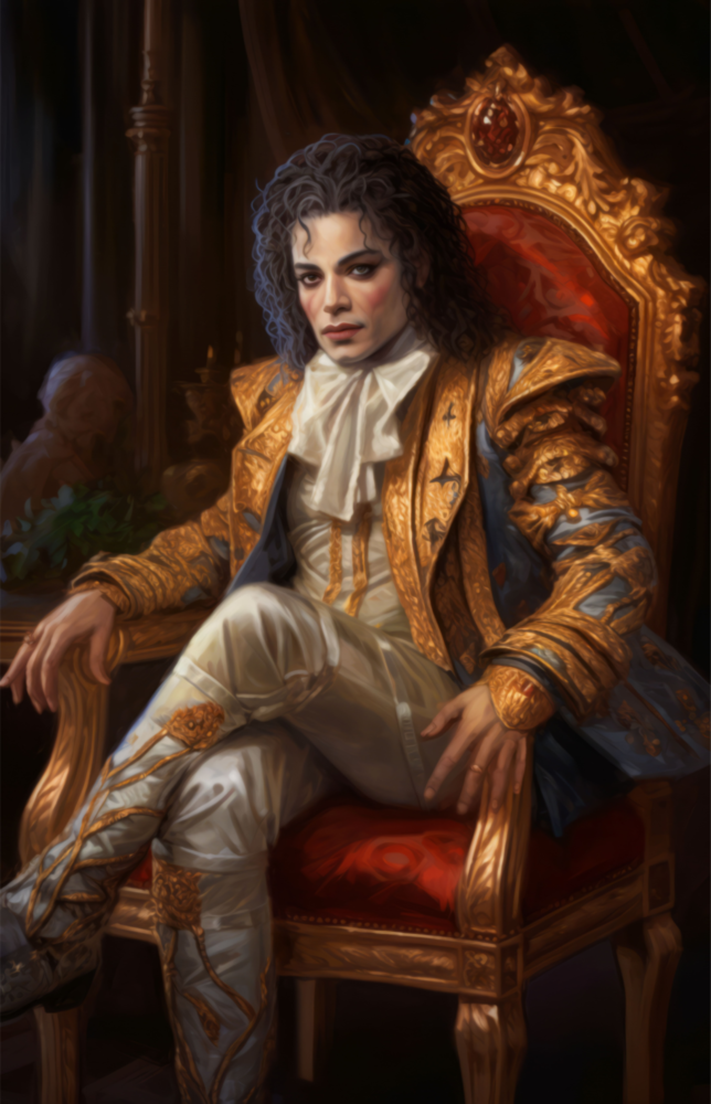 Arte della parete di vetro Michael Jackson al trono || Collezione di designer
