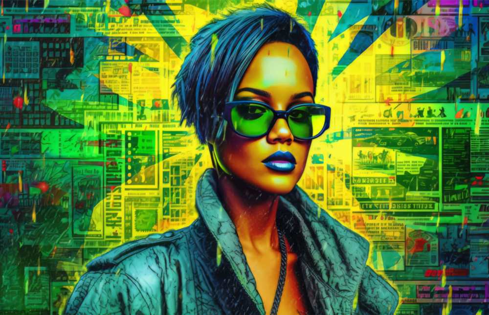 Rihanna Glass Wall Art || Designer Collection