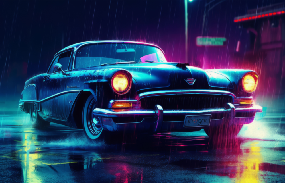 Cadillac || Designer -Sammlung Glasbild