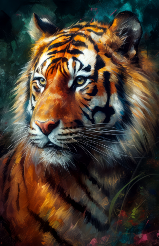 Tiger Glass Wall Art || Designer Collection