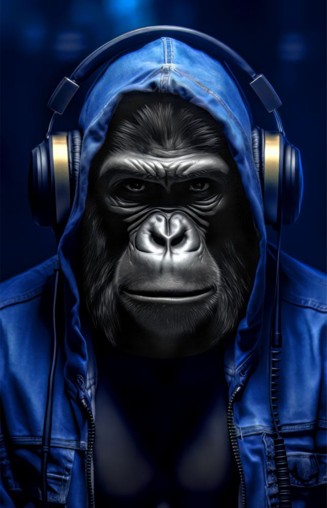 Rebellios Ape  Glass Wall Art || Designer Collection