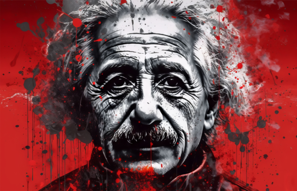 Einstein Glass Wall Art || Designers Collection