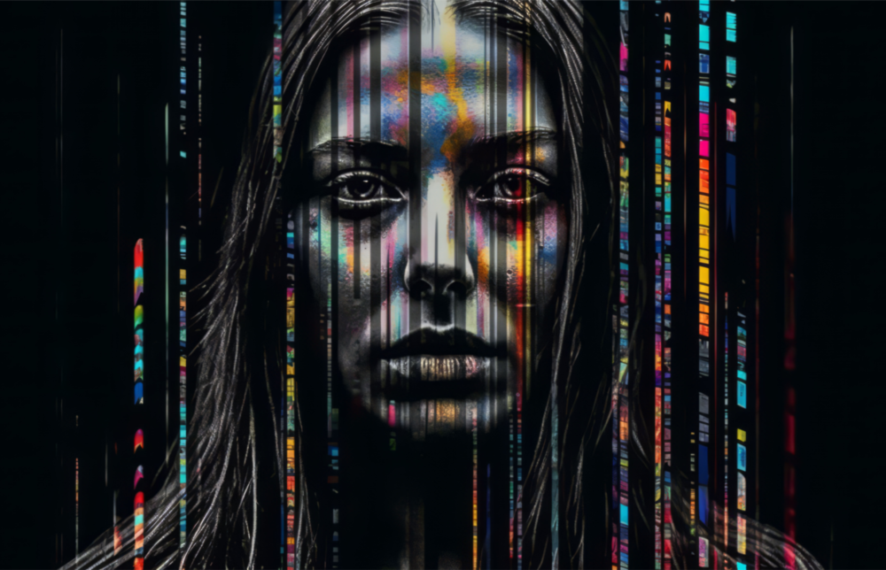 Farbstream || Designer -Sammlung Glasbild