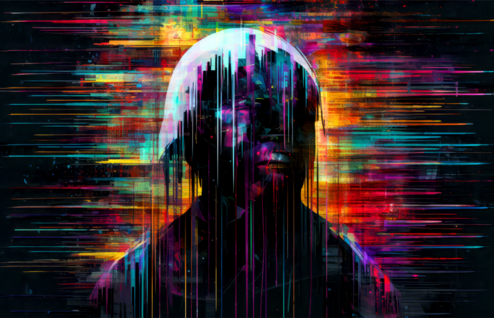 Schatten Der Farbstangen || Designersammlung Glasbild