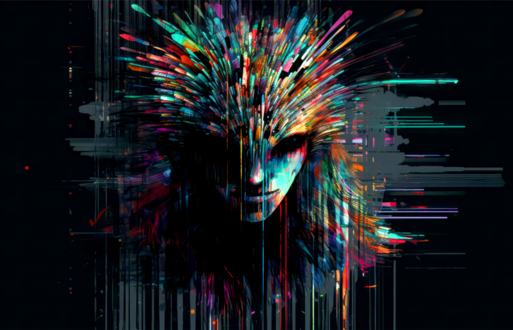 Arte de pared de vidrio de Face of Color Sticks || Collezione designer