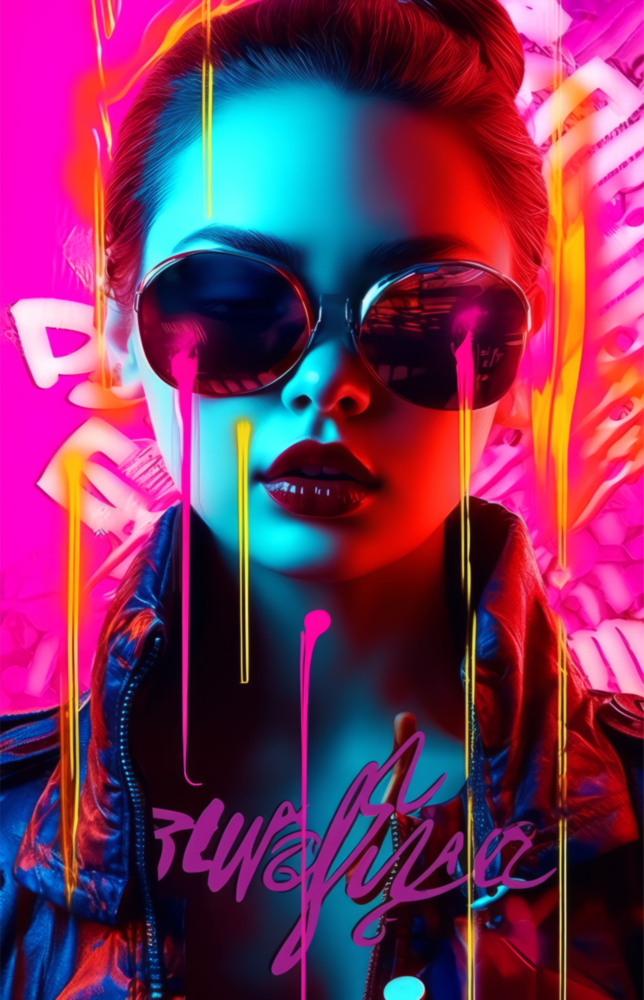 Stilvolle Frau || Designersammlung Glasbild