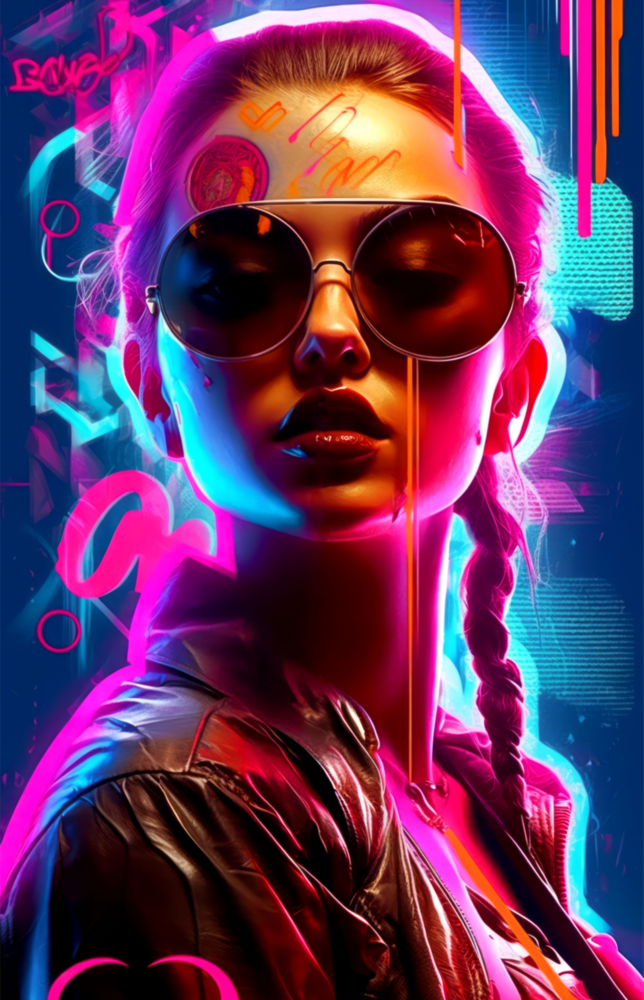 Arte della parete di vetro Donna elegante || Collezione di design