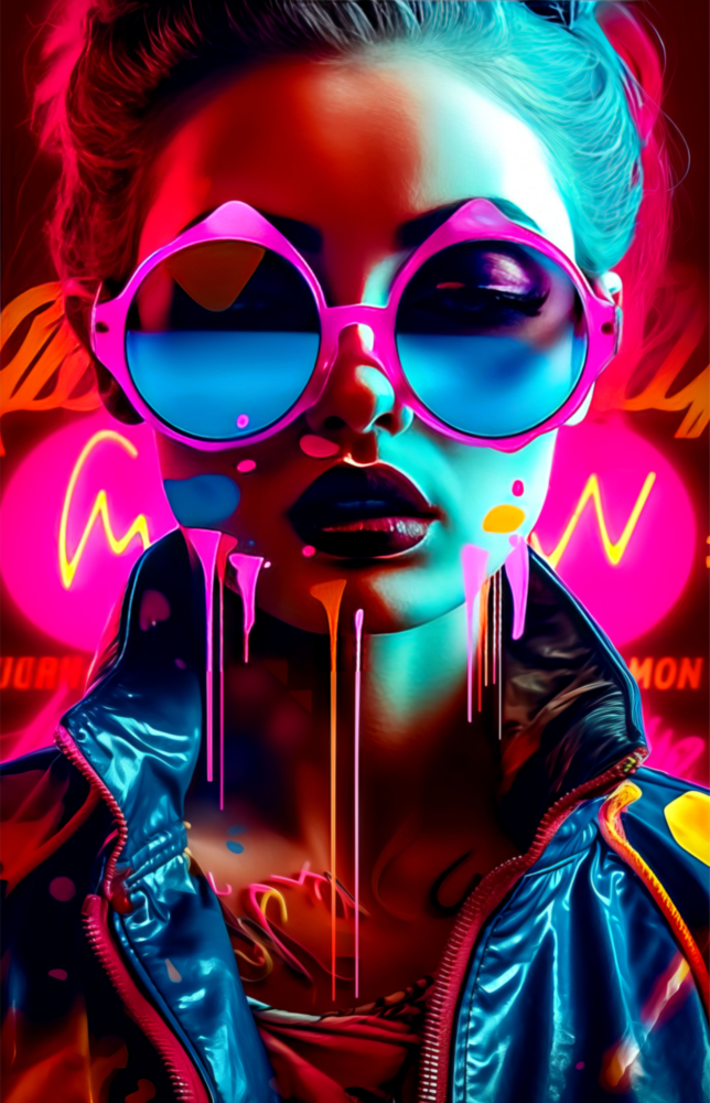 Arte della parete di vetro Donna elegante || Collezione di design