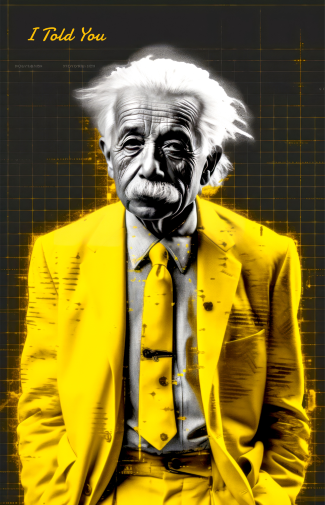 "Je te l'ai dit" - Einstein || Collection de créateurs Impression Sur Verre