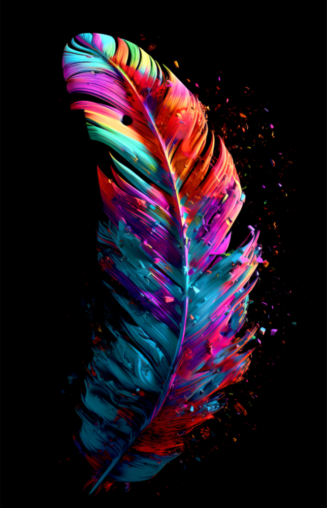 Arte della parete di vetro Piuma || Collezione designer