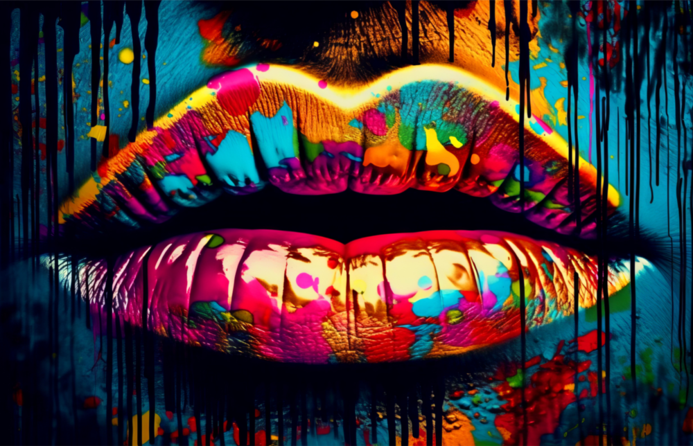 Lips Glass Wall Art || Designer Collection