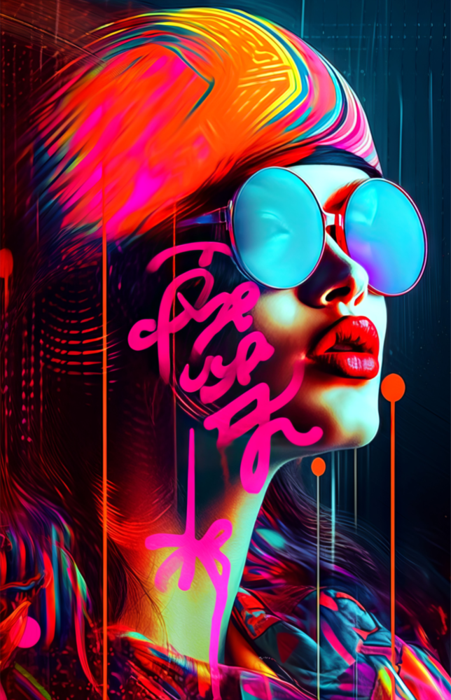 Arte della parete di vetro Labbra e look || Collezione di design