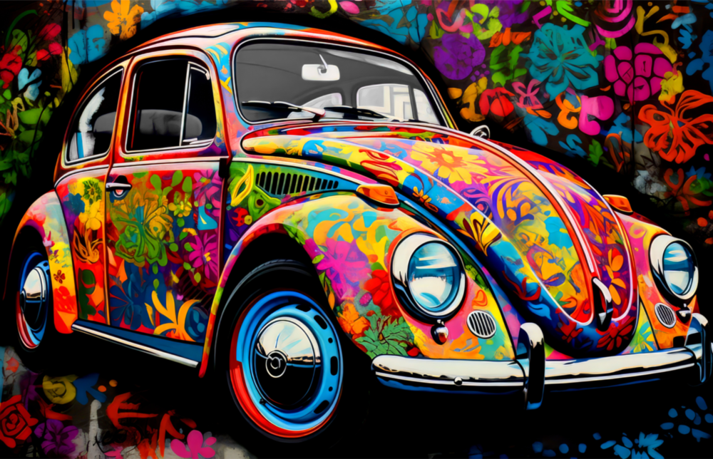 Arte della parete di vetro Flowering VW || Collezione di design