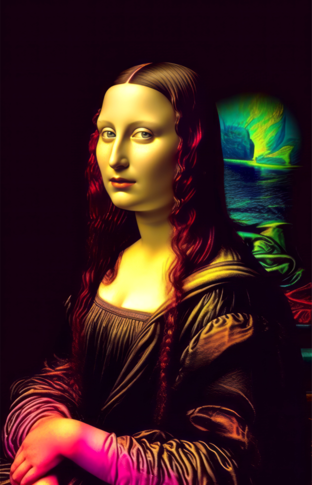 Mona Lisa V2 Glass Wall Art || Designer Collection