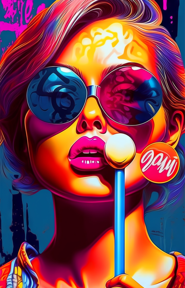 Lollipop Glass Wall Art || Designer Collection