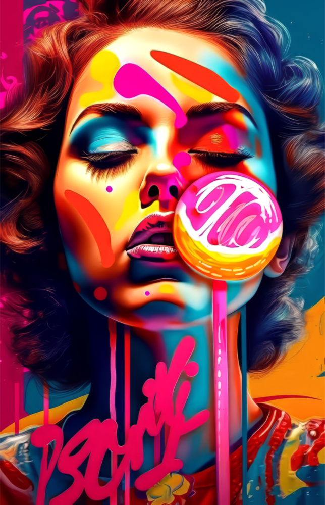Arte della parete di vetro Lollipop || Collezione di design
