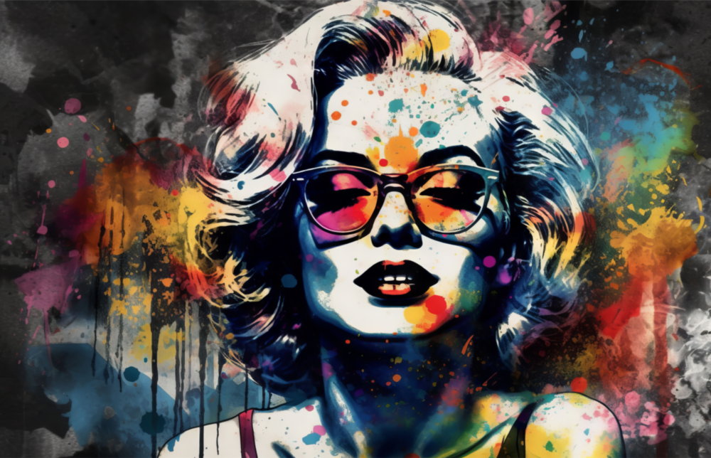 Marilyn Monroe Glass Wall Art || Designer Collection