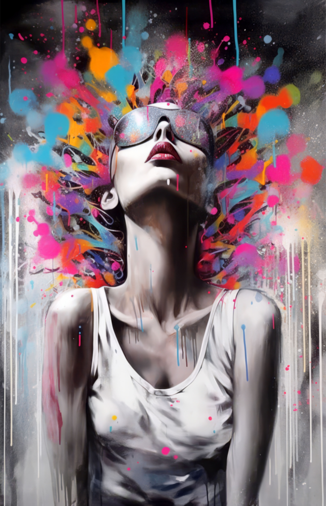 Colors in My Head Glass Wall Art || Designer Collection