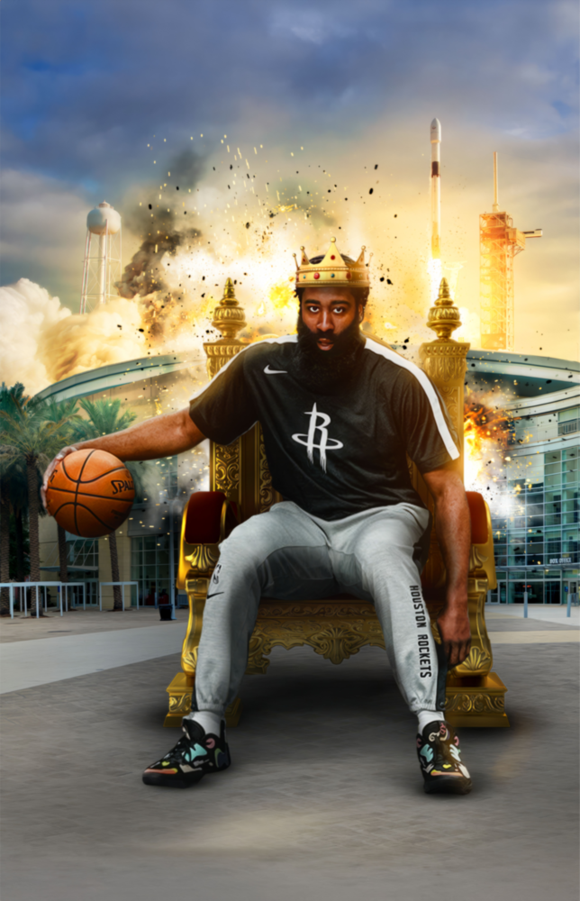 James Harden Glass Wall Art || Designer Collection
