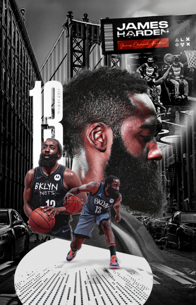 James Harden Glass Wall Art || Designer Collection