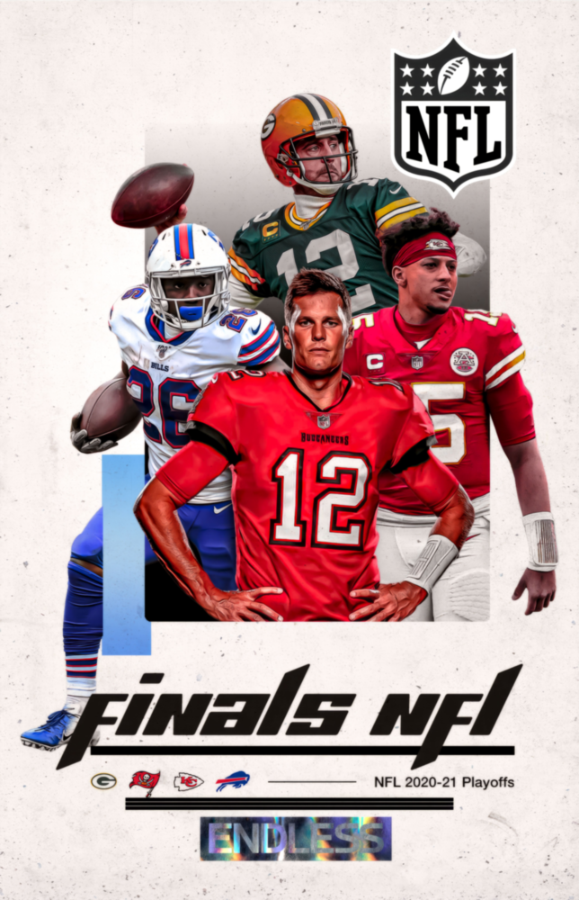 Arte della parete di vetro Finali NFL || Collezione di design
