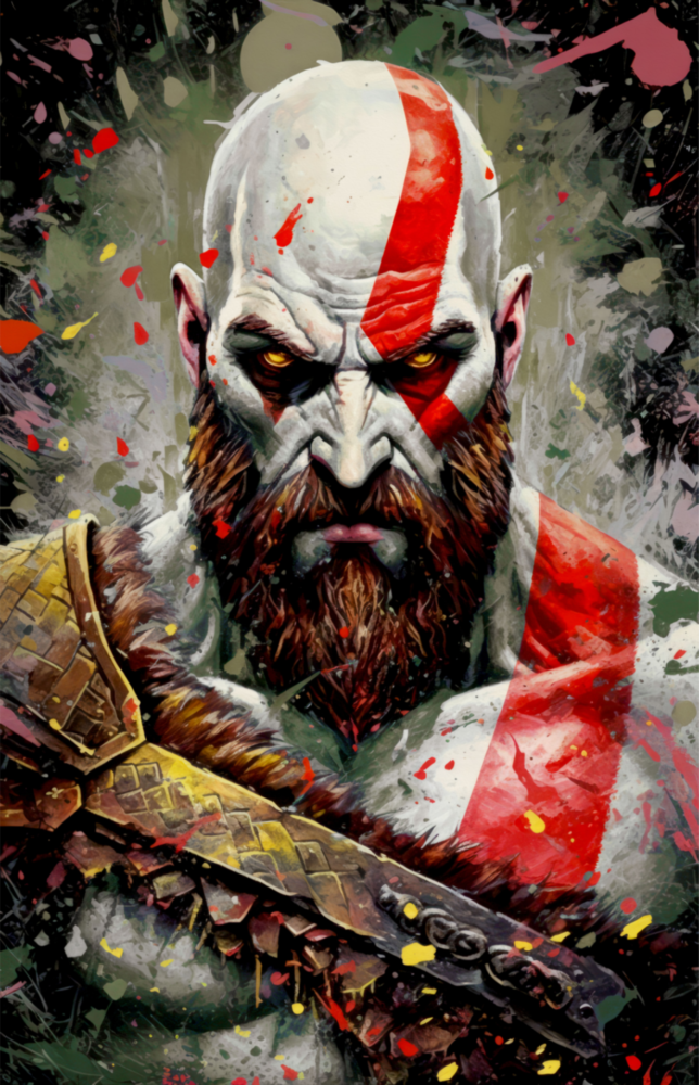Kratos Glass Wall Art || Designer Collection
