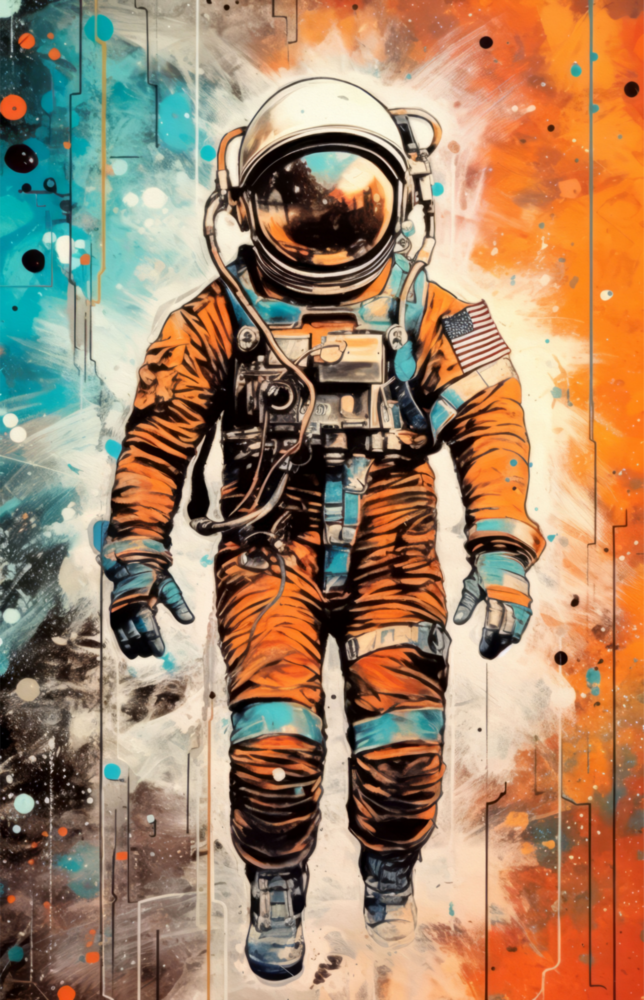 Astronaute || Collection de créateurs Impression Sur Verre