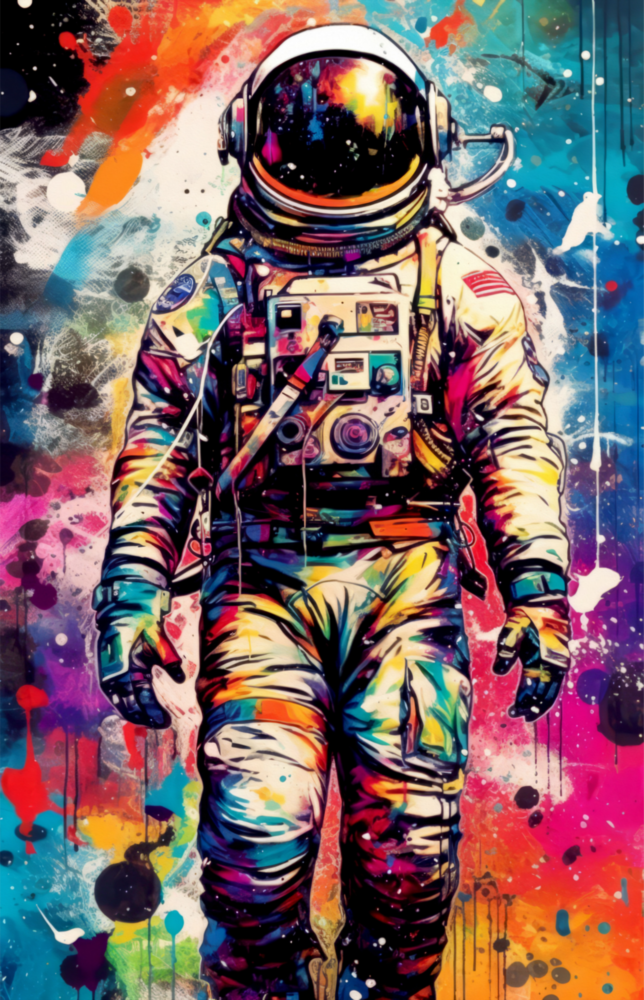 Arte de pared de vidrio de Astronauta || Collezione di design