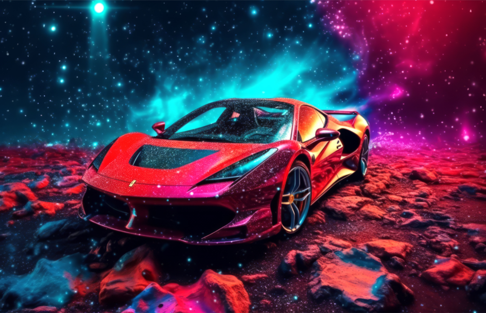 Ferrari Glass Wall Art || Designer Collection