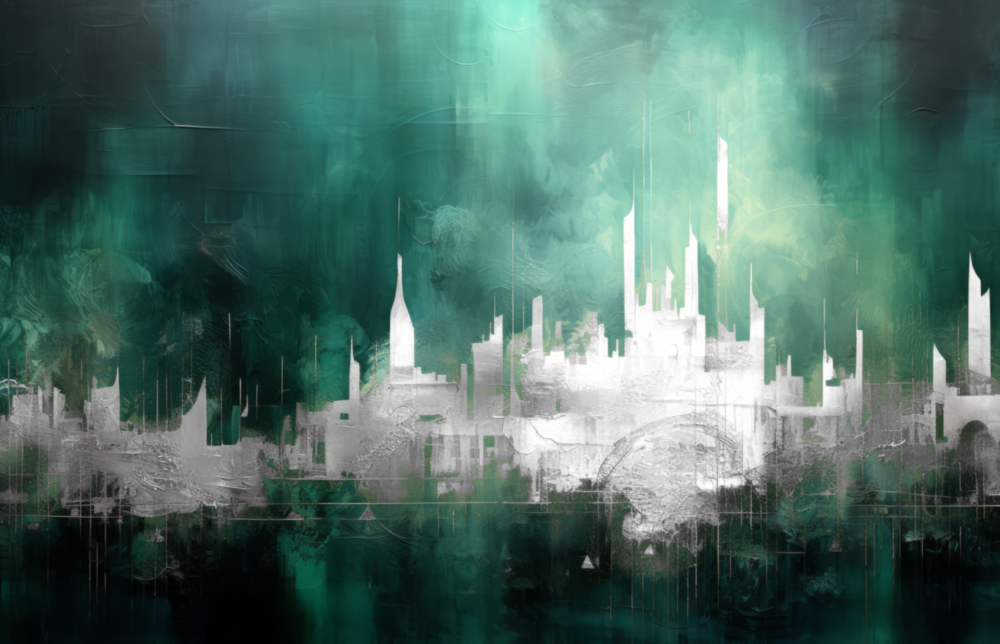 City Silhouette Glass Wall Art || Designer Collection