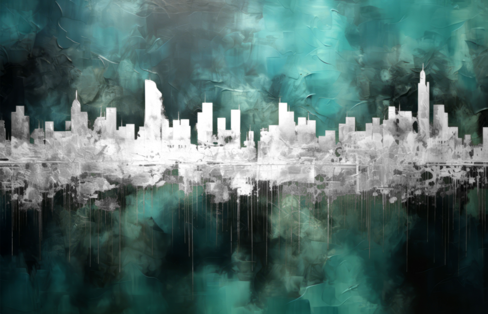 City Silhouette Glass Wall Art || Designer Collection