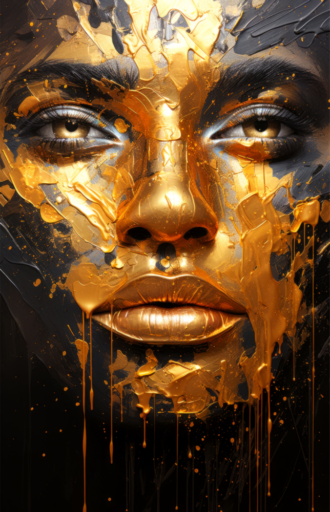 Goldene Schmelze || Designersammlung Glasbild