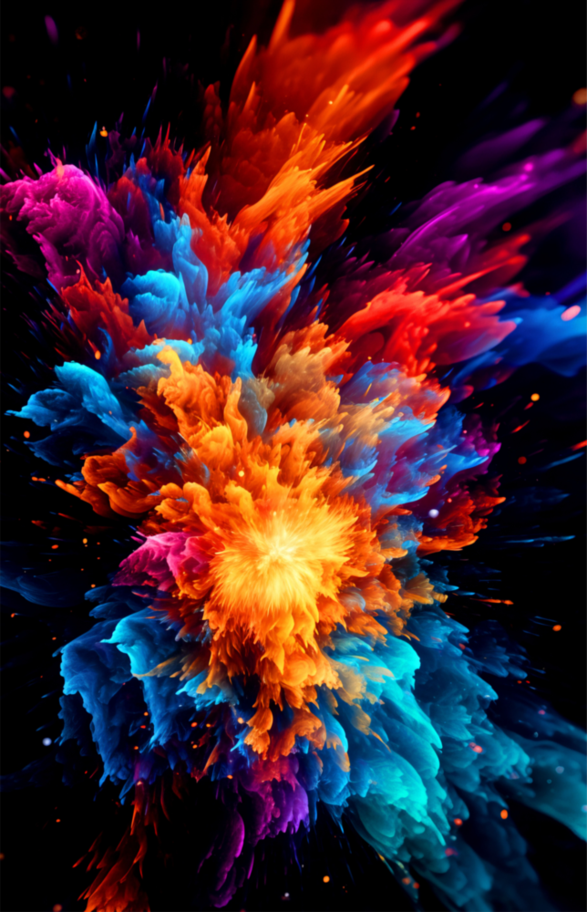 Fleur de couleur || Collection de créateurs Impression Sur Verre