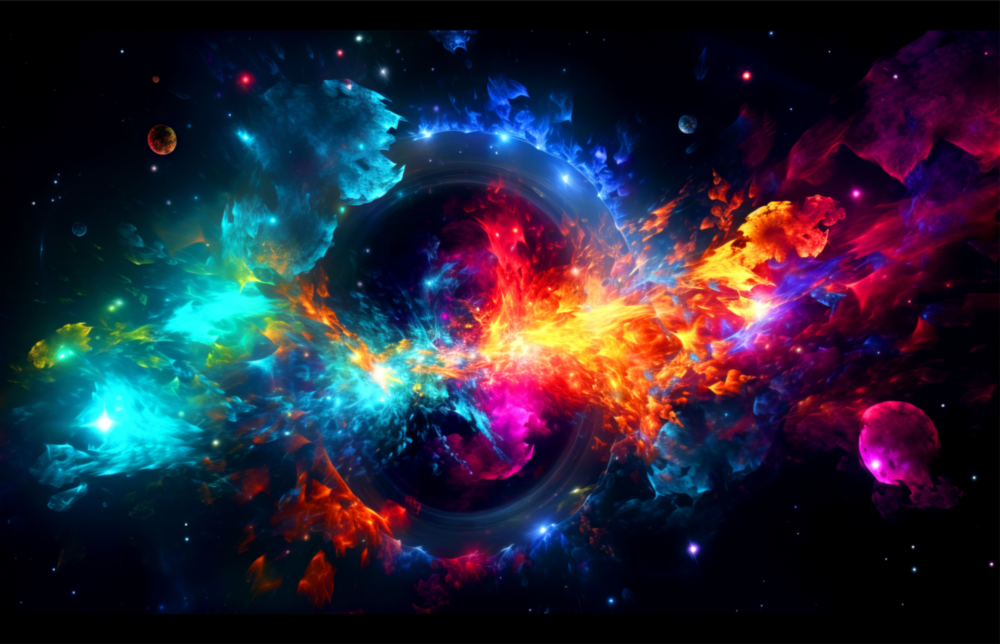 Colors of Space Glass Wall Art || Designer Collection