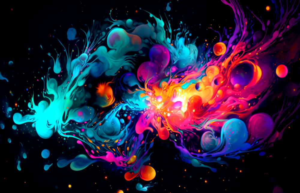 Colors of Space Glass Wall Art || Designer Collection