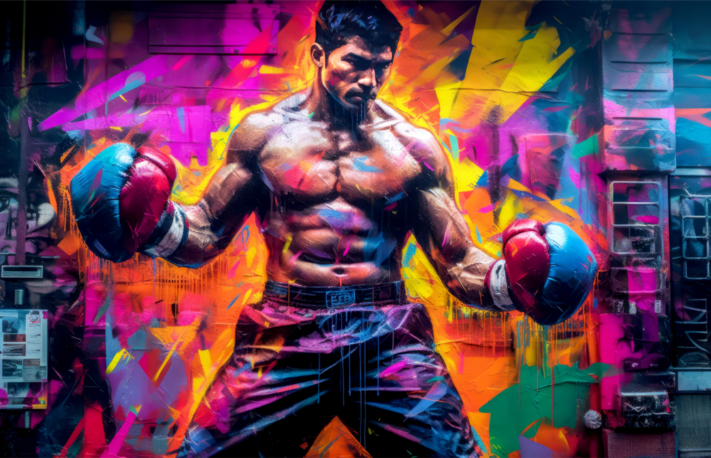 Arte della parete di vetro Boxe || Collezione di design