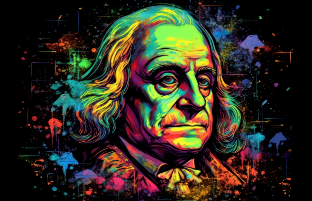 Benjamin Franklin || Collection de créateurs Impression Sur Verre