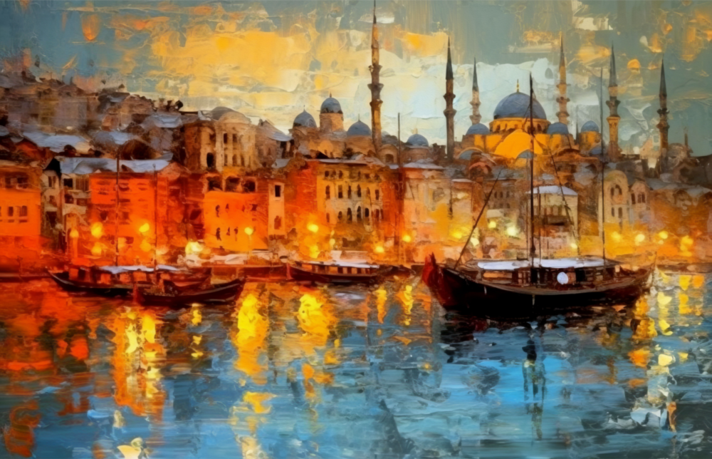 Istanbul Glass Wall Art || Designer Collection