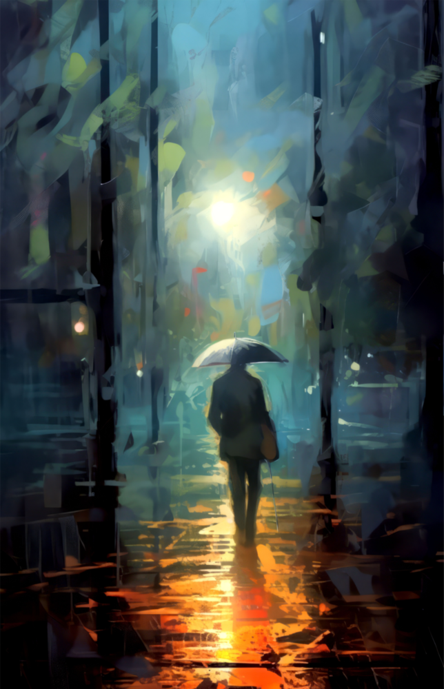 Allein || Designersammlung Glasbild