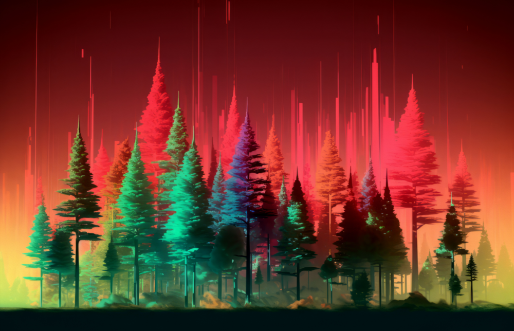 Arte de pared de vidrio de Foresta di colori || Collezione di design