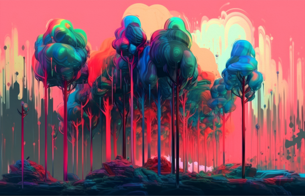 Arte de pared de vidrio de Foresta di colori || Collezione di design