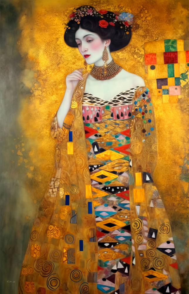 Arte della parete di vetro Stile Klimt || Collezione di design