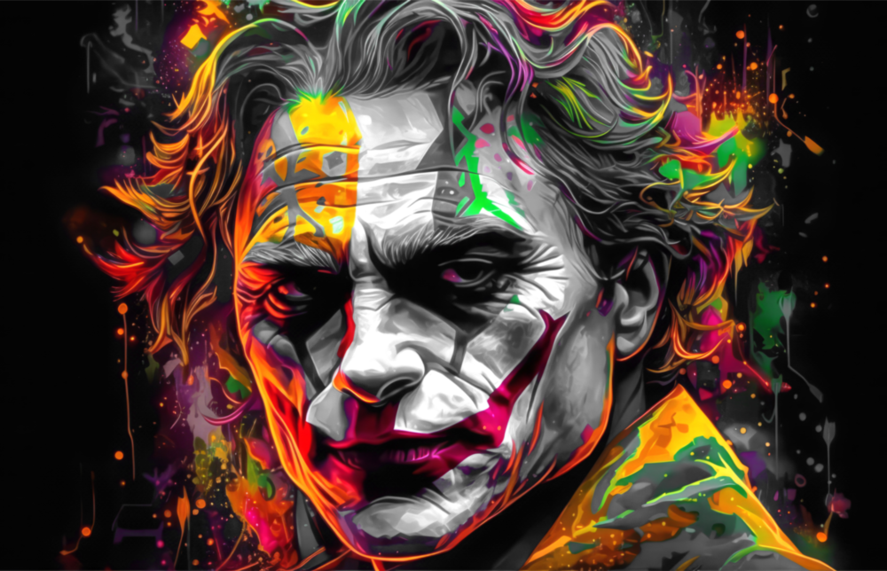 Arte de pared de vidrio de Joker || Collezione di design