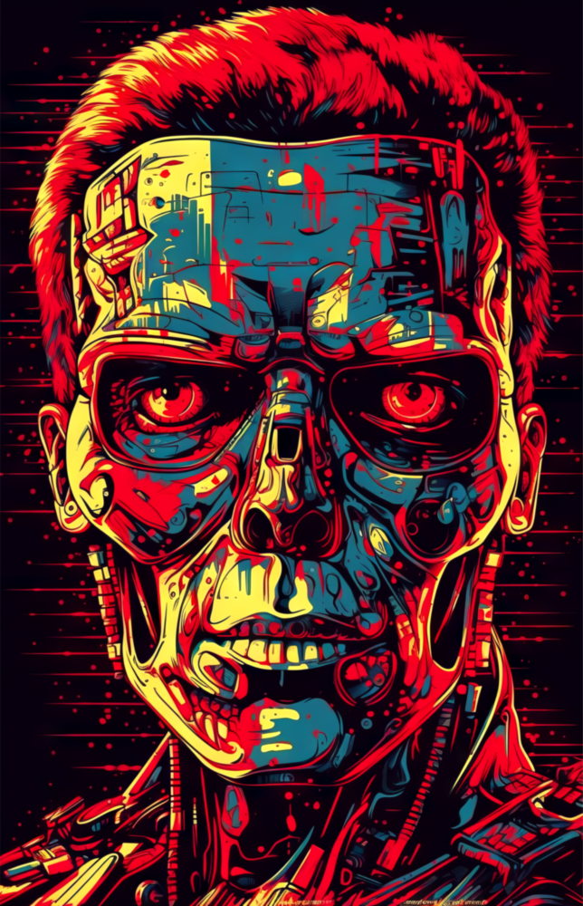 Arte della parete di vetro Faccia meccanica || Collezione di design