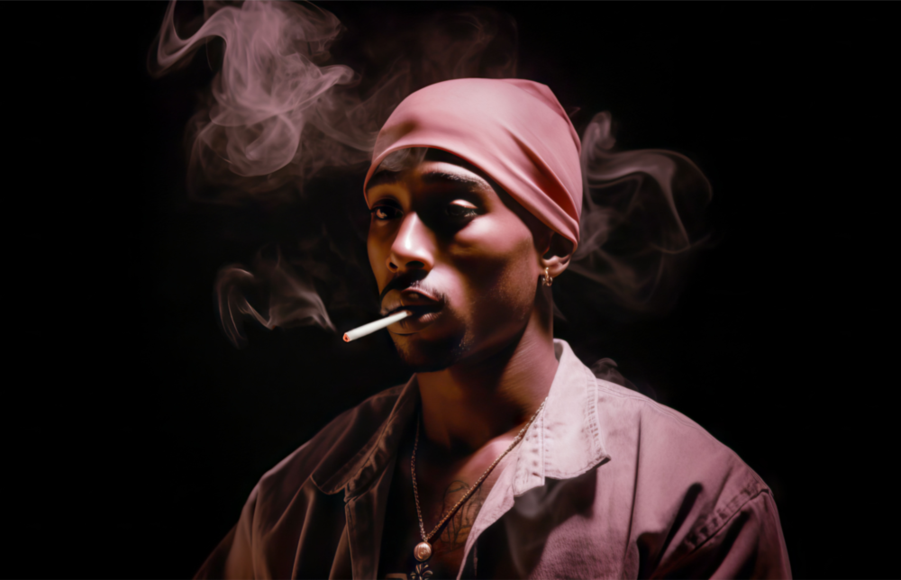 Arte della parete di vetro Tupac || Collezione di design
