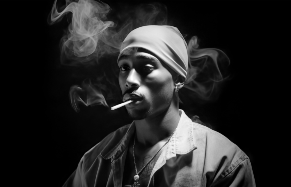 Arte della parete di vetro Tupac || Collezione di design