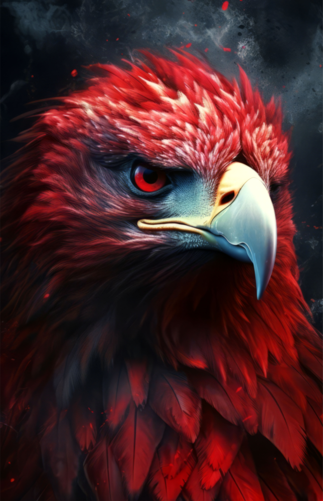 Aigle rouge || Collection du designer Impression Sur Verre