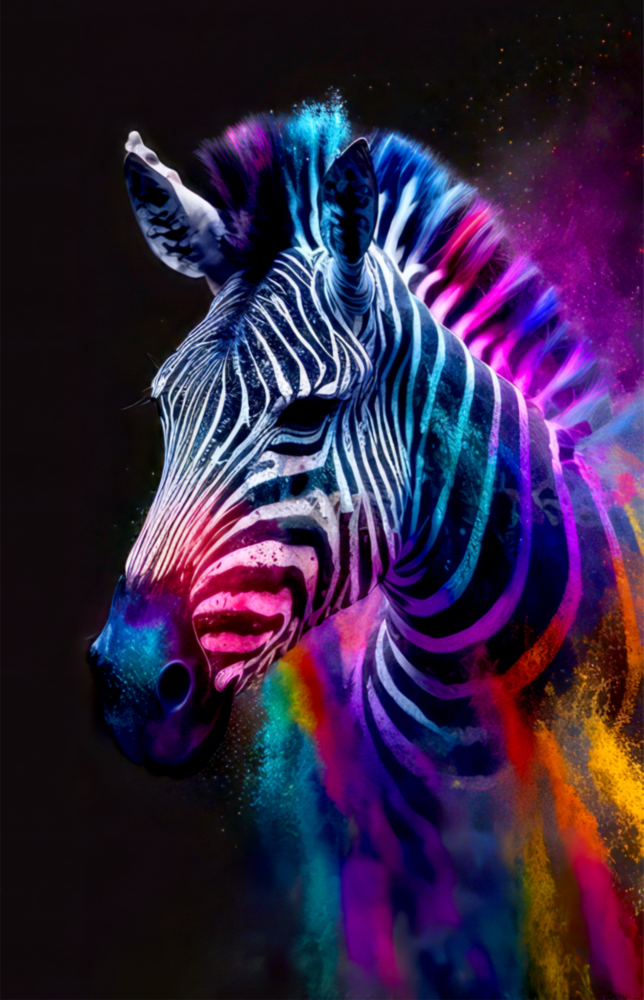 Zebra || Designer -Sammlung Glasbild